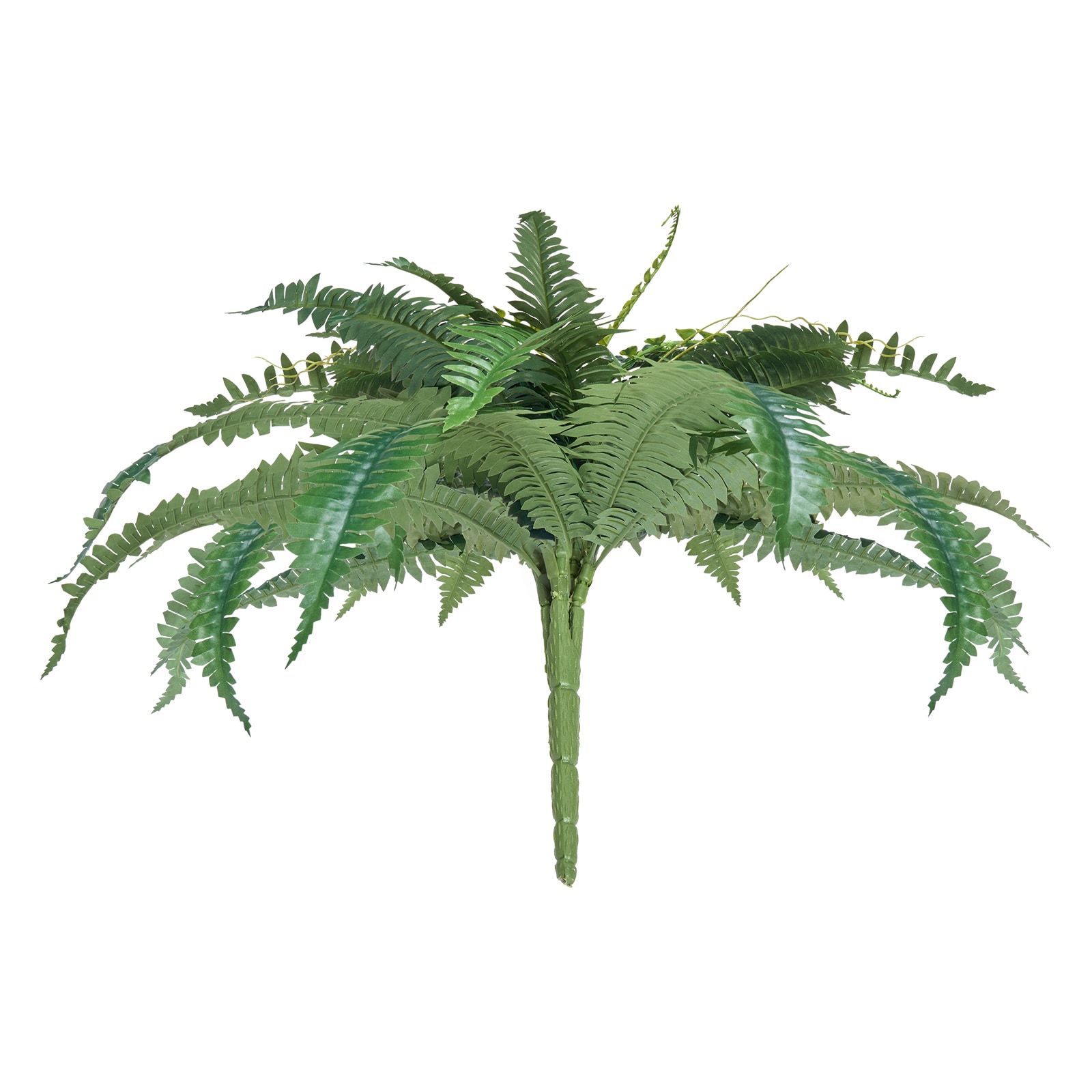 2 Pcs Artificial Boston Ferns Plastic Fern 30 Branches Indoor Outdoor Decor_maomaolike.com